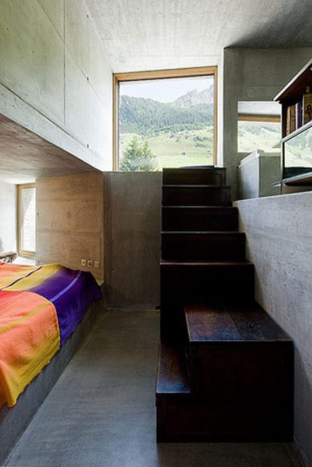 House built inside a mountain, Alps, Switzerland