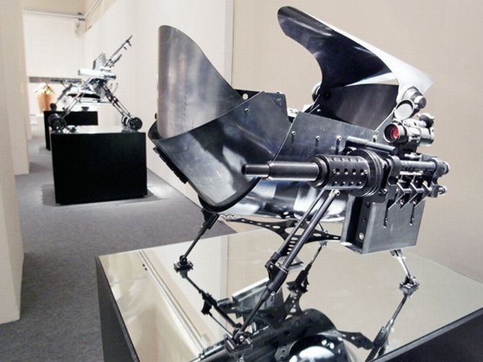 Stroller with machine guns