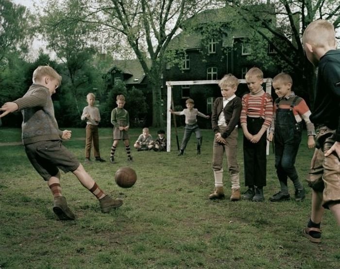 creative advertisement with children