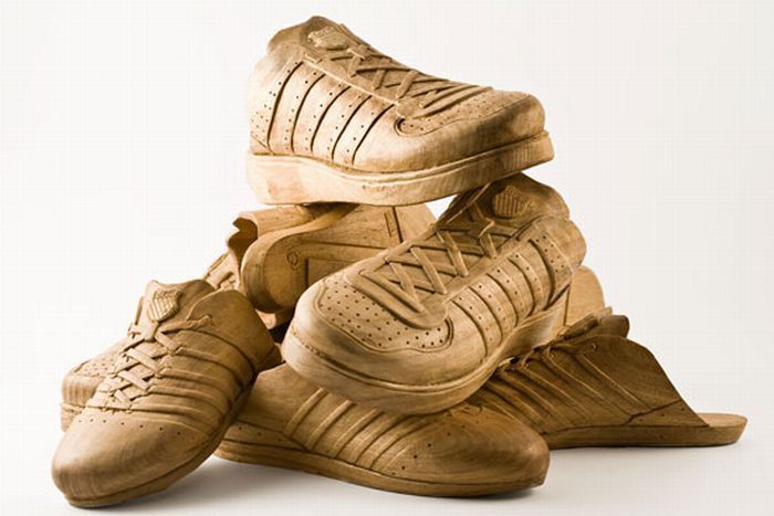 Wooden boots by Paul Coudamy