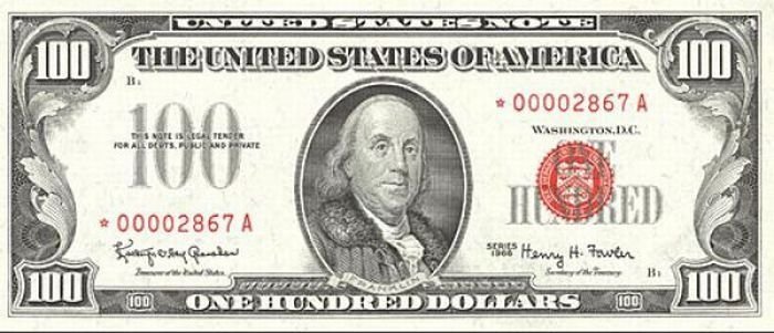 History: 150 years of United States $100 (one hundred-dollar) bill, United States