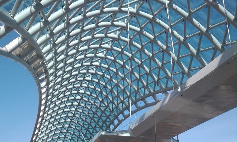 New pedestrian bridge in Tbilisi, Georgia