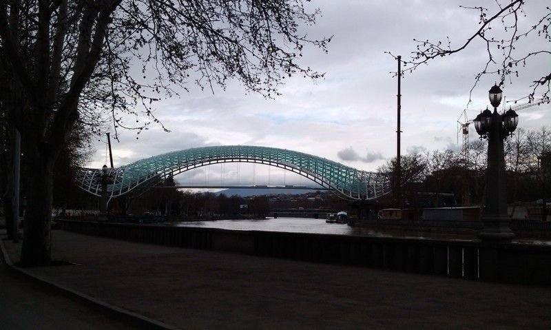 New pedestrian bridge in Tbilisi, Georgia