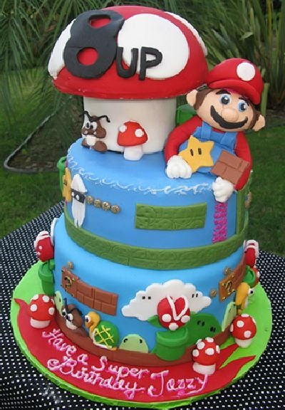 super mario cake