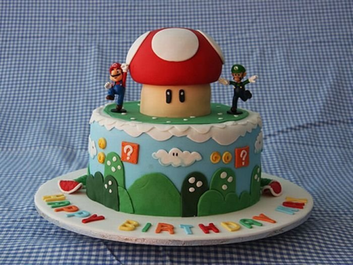 super mario cake