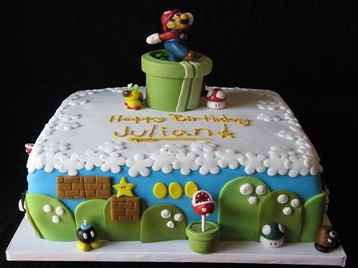 super mario cake