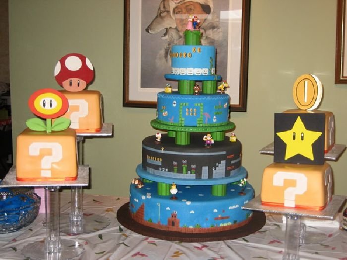 super mario cake