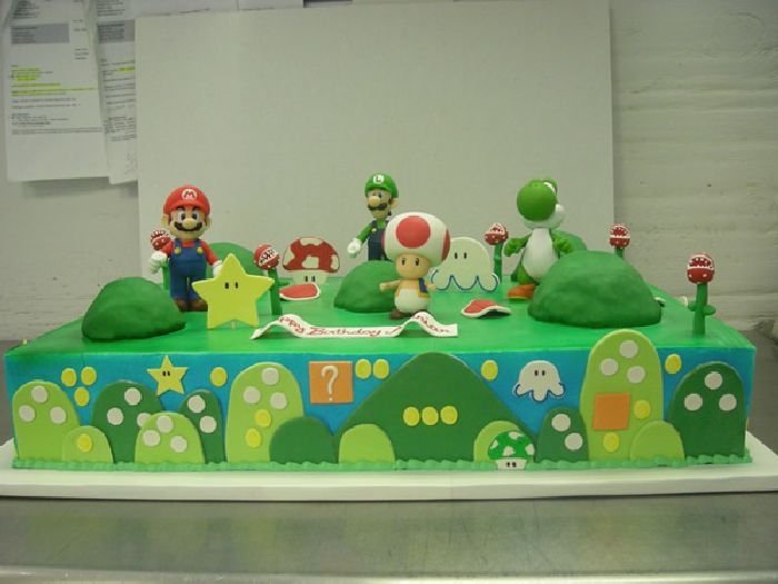 super mario cake