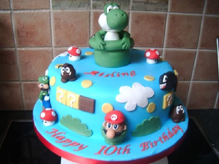 super mario cake