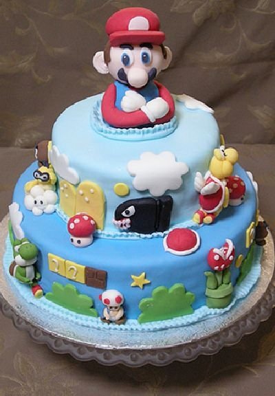 super mario cake