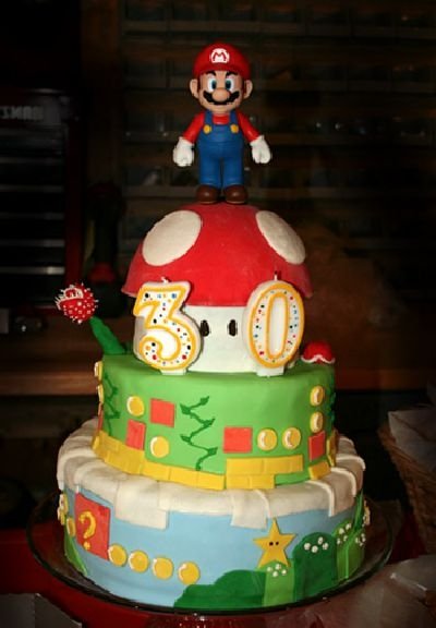 super mario cake