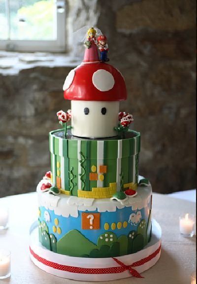 super mario cake