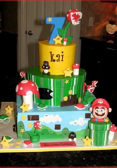 super mario cake