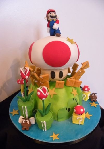 super mario cake