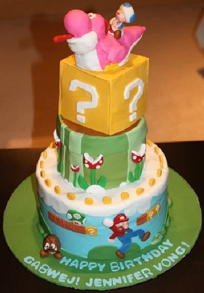 super mario cake