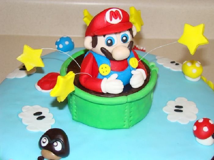 super mario cake