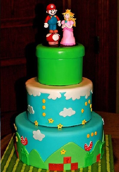 super mario cake