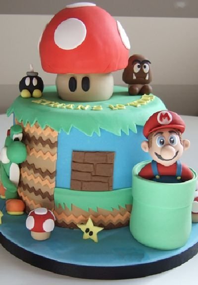 super mario cake