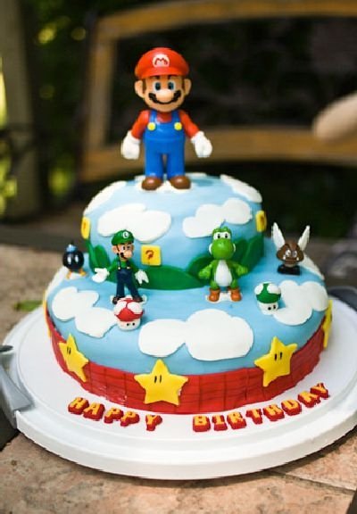 super mario cake