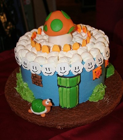 super mario cake