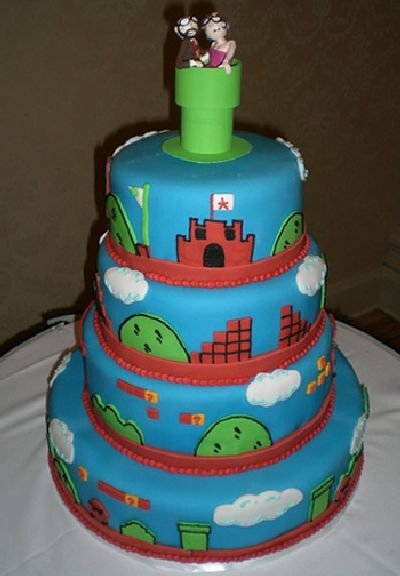 super mario cake