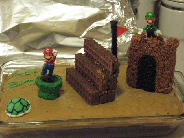 super mario cake