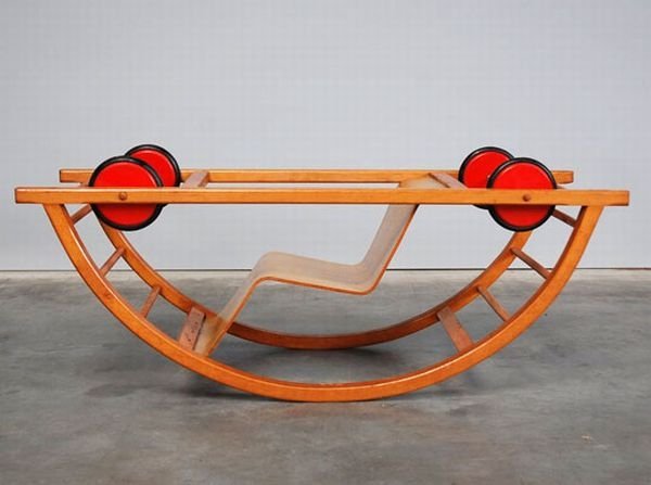 kid's car & rocking chair by Hans Brockhage