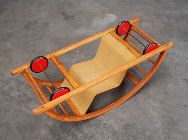 kid's car & rocking chair by Hans Brockhage