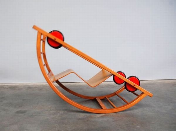 kid's car & rocking chair by Hans Brockhage