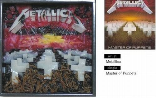 bento lunches decorated as album covers