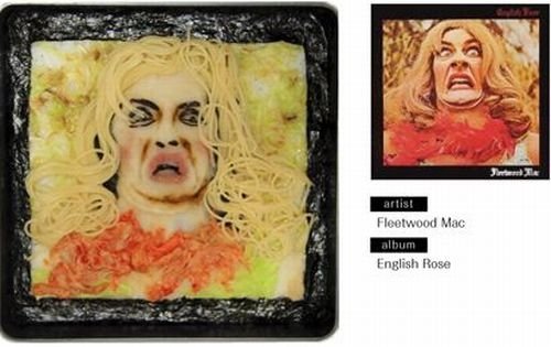 bento lunches decorated as album covers