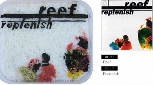 bento lunches decorated as album covers