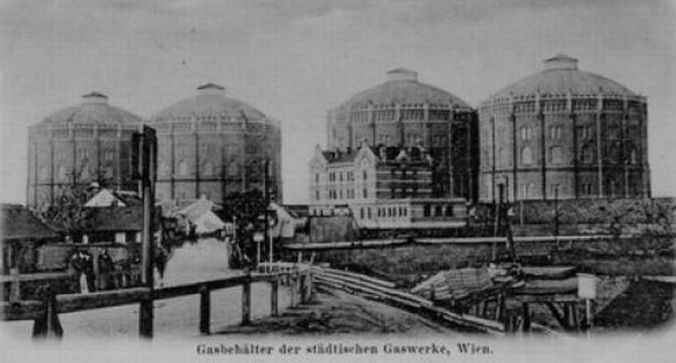 living spaces inside old gasometers