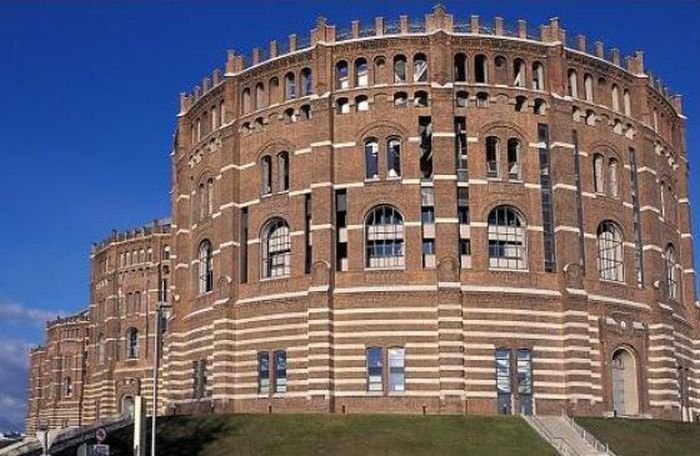 living spaces inside old gasometers