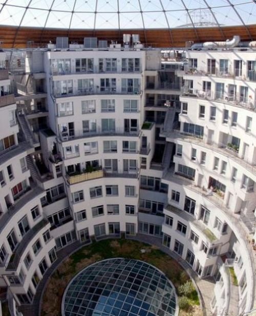 living spaces inside old gasometers