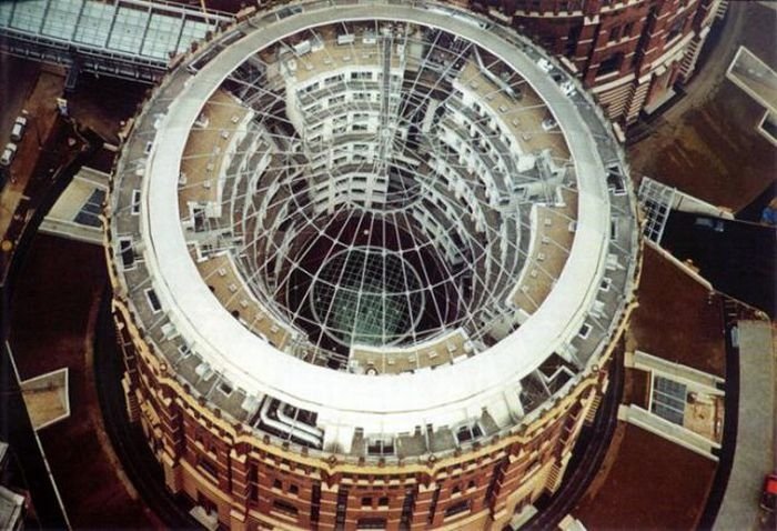 living spaces inside old gasometers