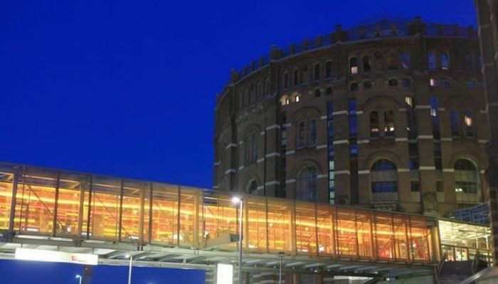 living spaces inside old gasometers