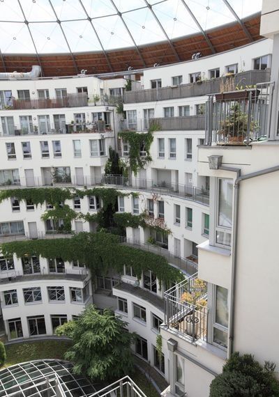 living spaces inside old gasometers