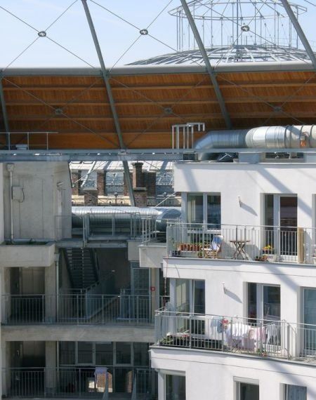 living spaces inside old gasometers