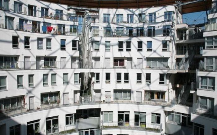 living spaces inside old gasometers