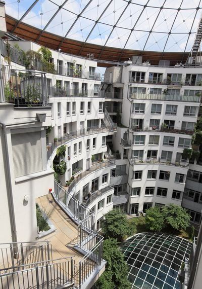 living spaces inside old gasometers