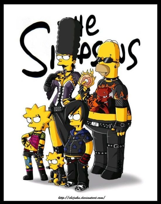 different look of the simpsons