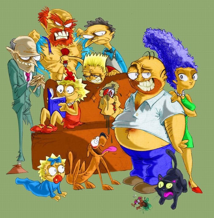 different look of the simpsons