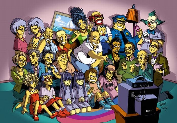 different look of the simpsons
