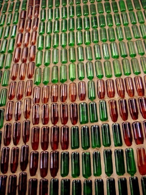 Temple built out of beer bottles, Thailand