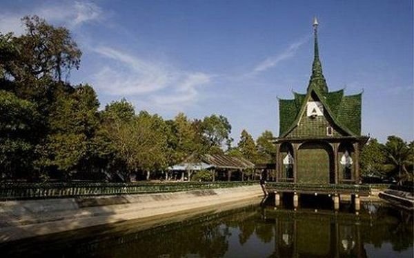 Temple built out of beer bottles, Thailand