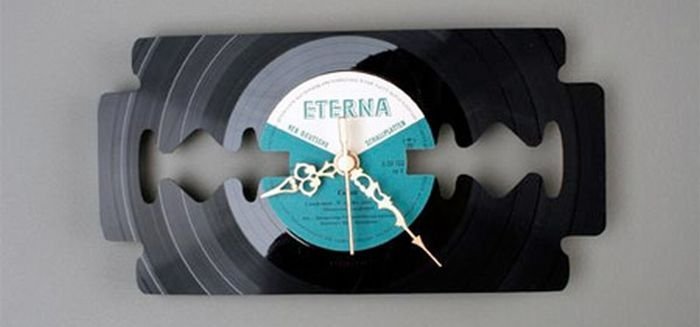 clocks made from vinyl records