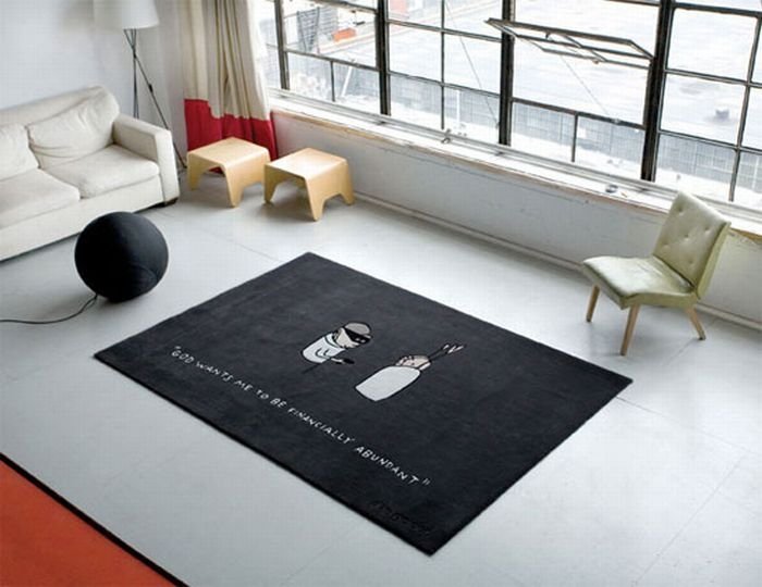 creative pillows and rugs