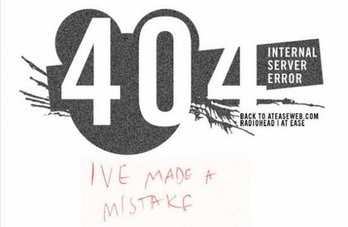 HTTP 404 error page