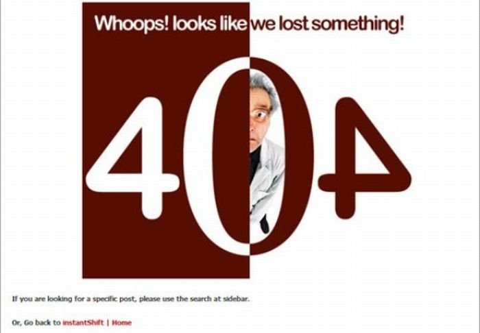 HTTP 404 error page